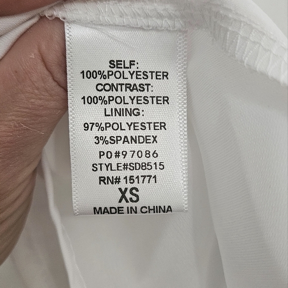 LE LIS Taylor White Ruffle Strap Dress. XS NWT - Picture 11 of 15